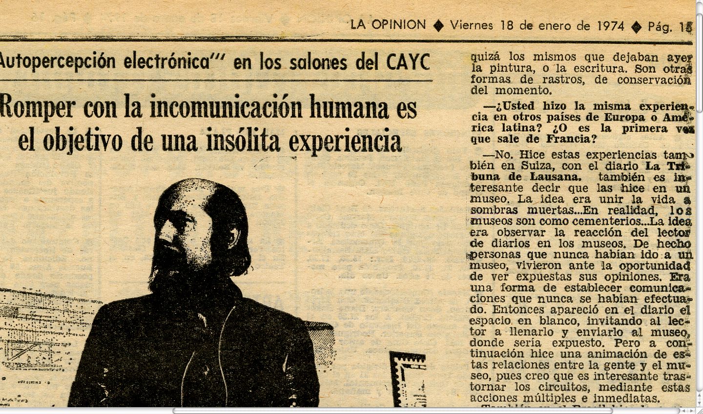 1974 Cap La Opinion Incommunicaion TGD