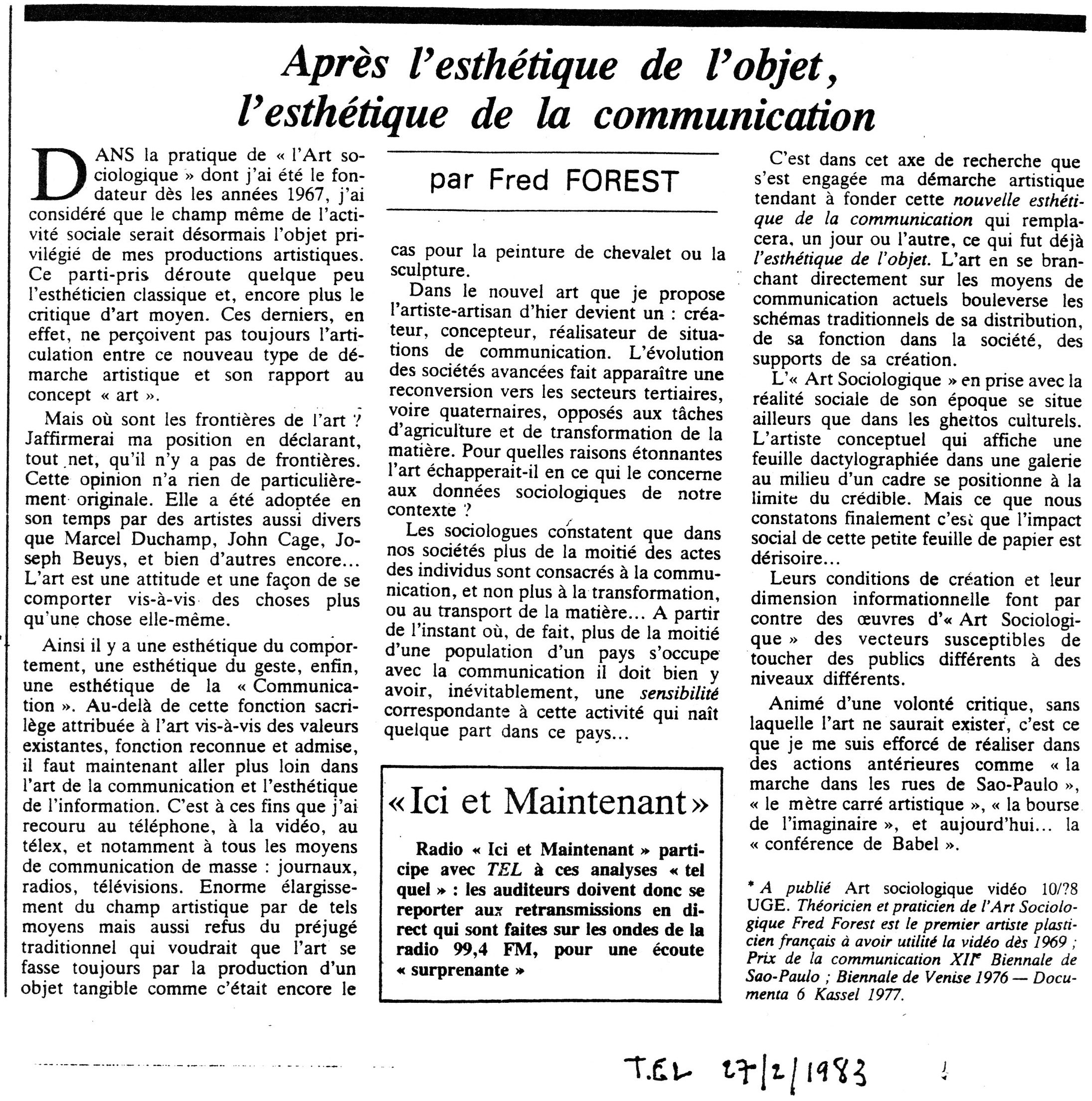 Esthétique de la communication