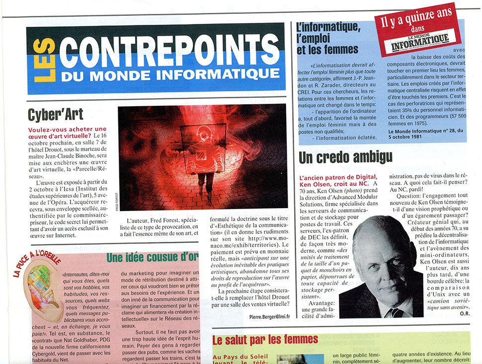 1996 Le Monde Informatique - Cyber'Art