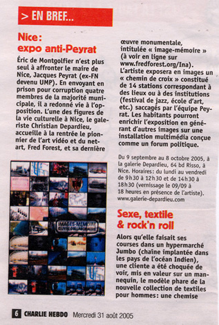 1997 Supplique à Sainte Rita - Charlie Hebdo