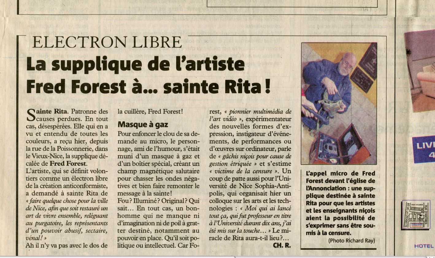 1997 Supplique à Sainte Rita - Nice Matin