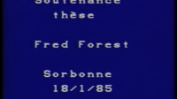 Soutenance de thèse, cryptage Fred Forest