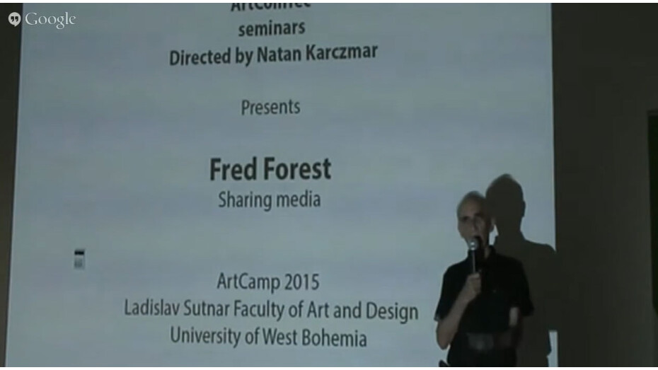 Fred Forest presentation ArtComTec ARTCAMP